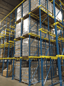 Warehouse with a 4 deep x 4 high Hi-Line Drive-In Rack system