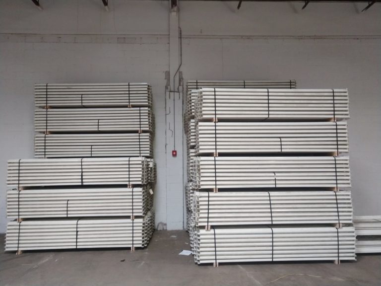bundles of used teardrop step beams