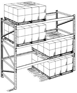 Diagram of simple selective pallet rack diagram