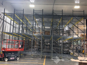 Deep lane pushback rack installation