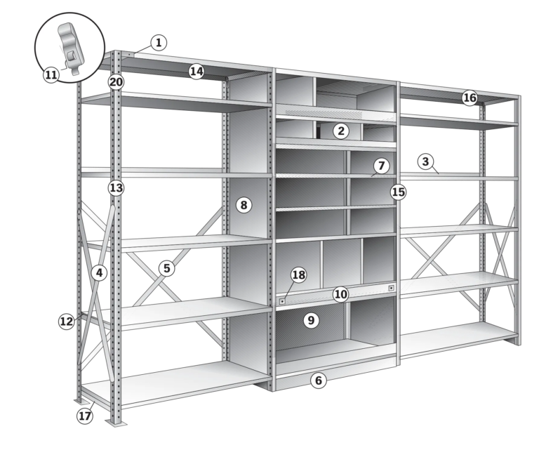 Deluxe Shelving Features